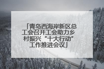 青岛西海岸新区总工会召开工会助力乡村振兴“十大行动”工作推进会议