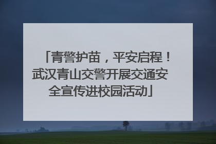 青警护苗，平安启程！武汉青山交警开展交通安全宣传进校园活动