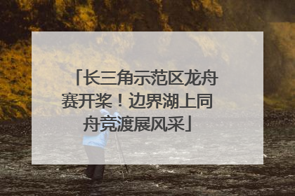 长三角示范区龙舟赛开桨！边界湖上同舟竞渡展风采