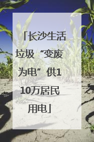 长沙生活垃圾“变废为电”供110万居民用电