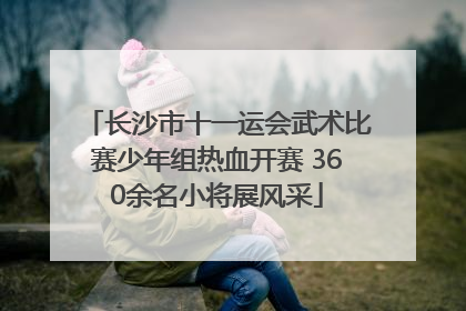 长沙市十一运会武术比赛少年组热血开赛 360余名小将展风采
