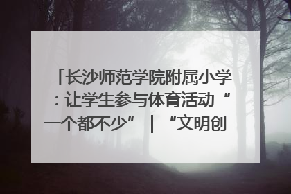 长沙师范学院附属小学：让学生参与体育活动“一个都不少”｜“文明创建耀三湘”专栏