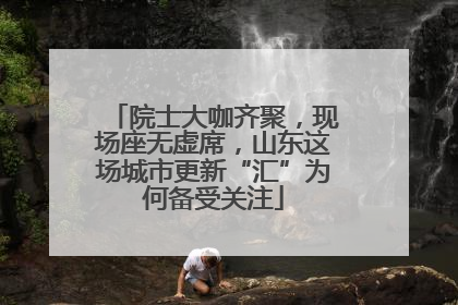 院士大咖齐聚，现场座无虚席，山东这场城市更新“汇”为何备受关注