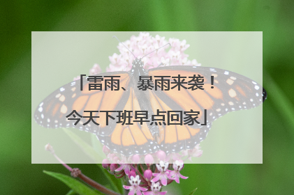 雷雨、暴雨来袭！今天下班早点回家