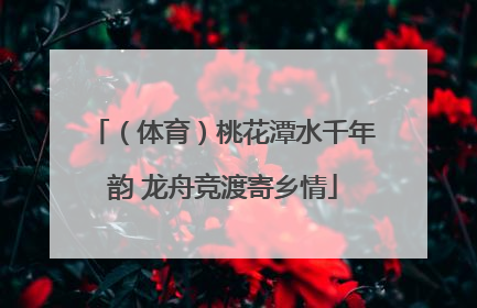 （体育）桃花潭水千年韵 龙舟竞渡寄乡情