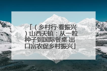 （乡村行·看振兴）山西天镇：从一粒种子到国际餐桌 出口富农促乡村振兴