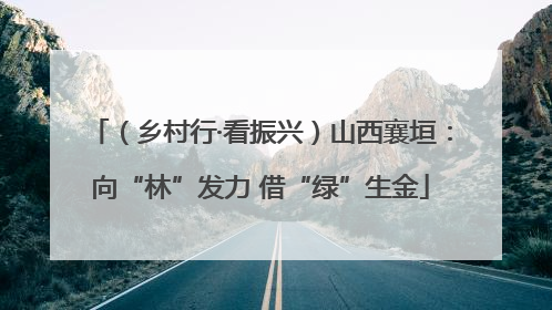 （乡村行·看振兴）山西襄垣：向“林”发力 借“绿”生金