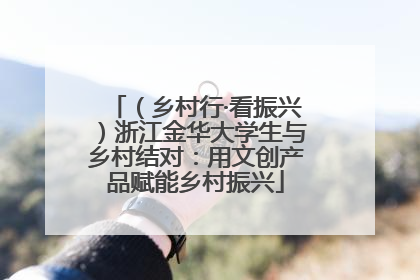 （乡村行·看振兴）浙江金华大学生与乡村结对：用文创产品赋能乡村振兴