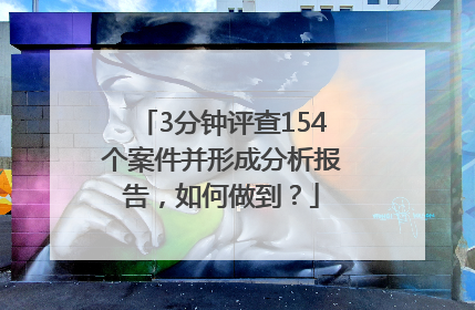 3分钟评查154个案件并形成分析报告，如何做到？