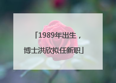 1989年出生，博士洪欣拟任新职
