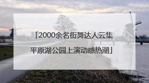2000余名街舞达人云集 平原湖公园上演动感热潮