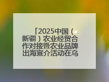 2025中国（新疆）农业经贸合作对接暨农业品牌出海宣介活动在乌鲁木齐举行