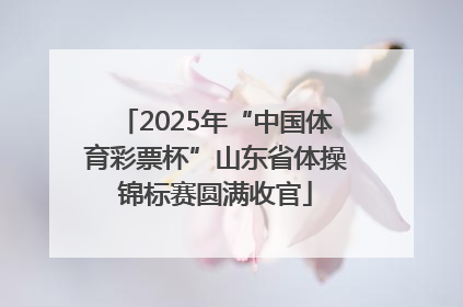 2025年“中国体育彩票杯”山东省体操锦标赛圆满收官