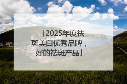 2025年度祛斑美白优秀品牌，好的祛斑产品