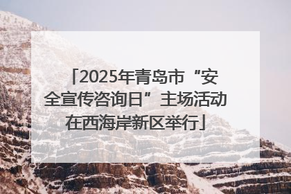 2025年青岛市“安全宣传咨询日”主场活动在西海岸新区举行