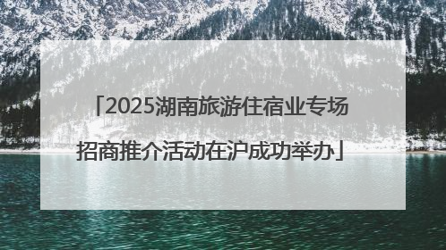2025湖南旅游住宿业专场招商推介活动在沪成功举办