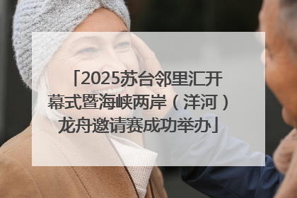 2025苏台邻里汇开幕式暨海峡两岸（洋河）龙舟邀请赛成功举办